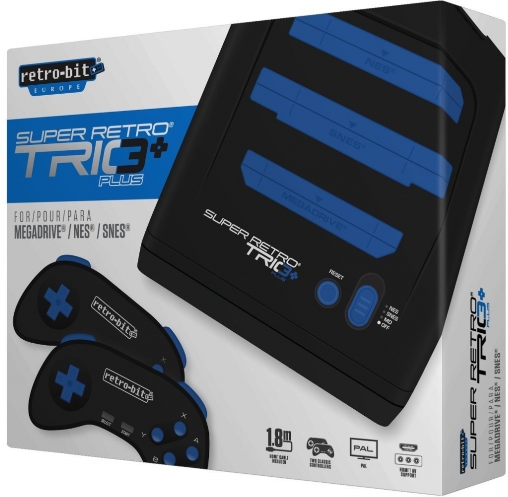 Retro-Bit Super Retro Trio Plus HD 3 in 1 Console