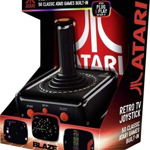 BLAZE Atari TV Plug and Play Joystick (50 Built-In Games)