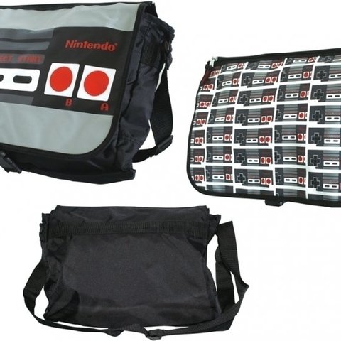 Nintendo Nes Reversible Flap Messenger Bag