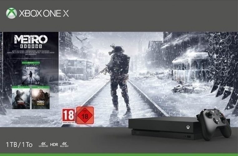 Xbox One X Console 1 TB Metro Exodus Bundel + Metro 2033 Redux + Metro Last Light Redux