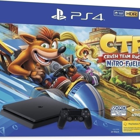 Playstation 4 Slim (Black) 500GB + Crash Team Racing Nitro-Fueled