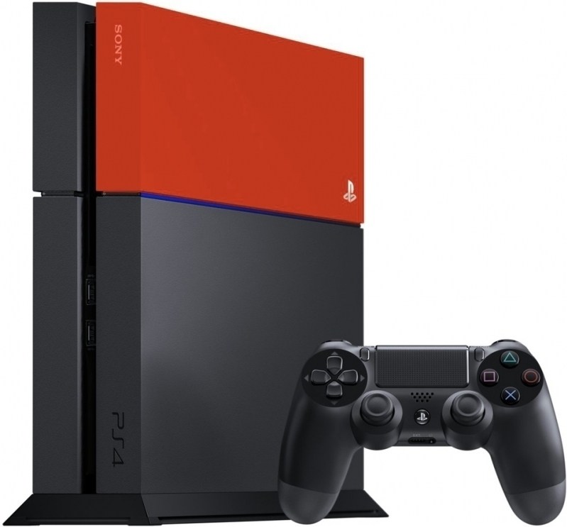 Sony PS4 Custom Faceplate - Neon Orange
