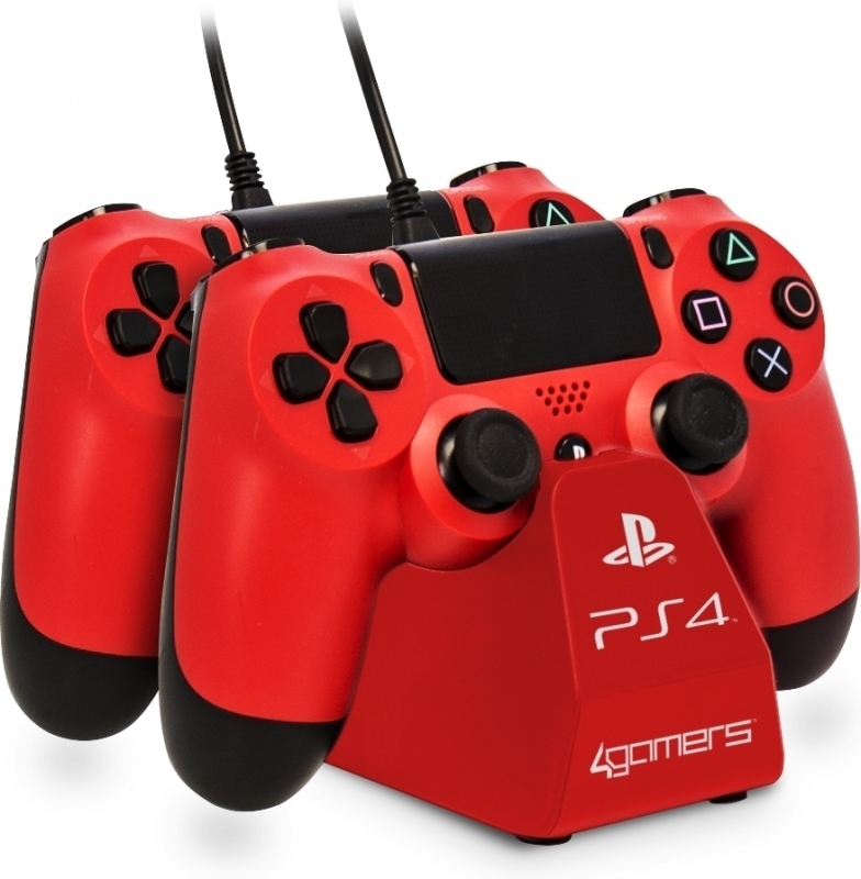 4Gamers Dual Charge & Stand (Red)