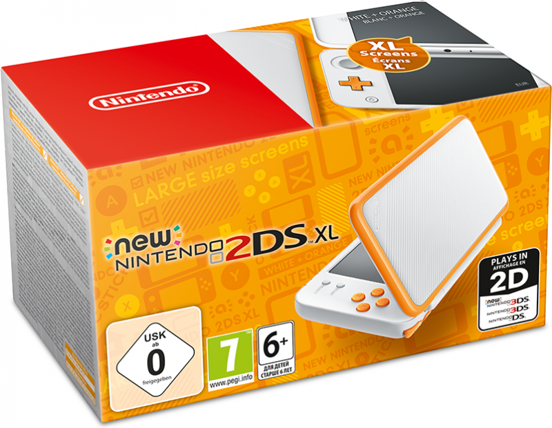 New Nintendo 2DS XL (White/Orange)