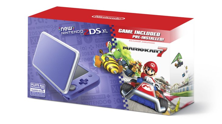 Purple and silver New 2DS XL Mario Kart 7 Bundle launches September 28