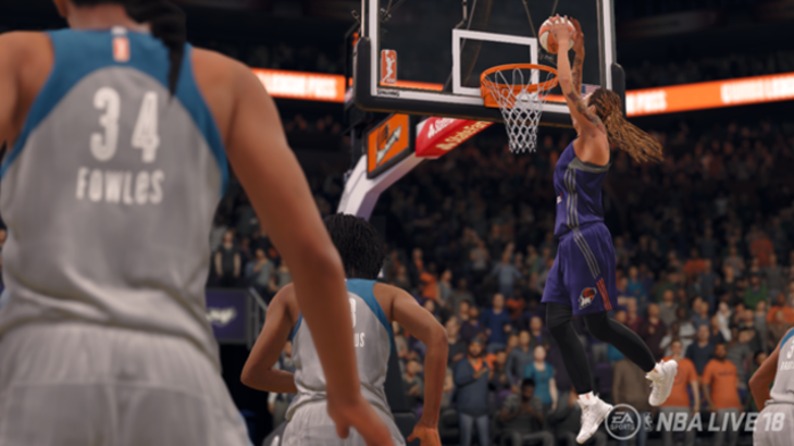 The WNBA is coming to NBA Live 18, publisher EA said today.