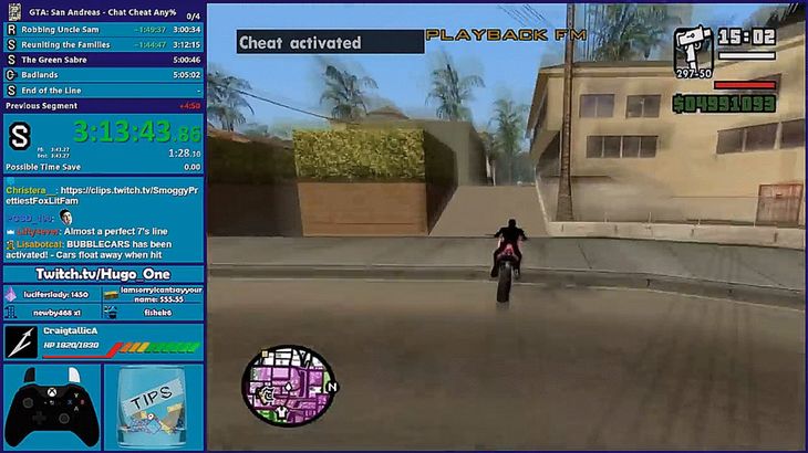 Speedrunner Tries To Complete GTA San Andreas While Viewers Activate Cheat Codes To Stop Him